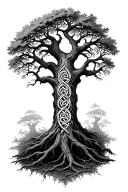 celtic oak tree tattoo design idea