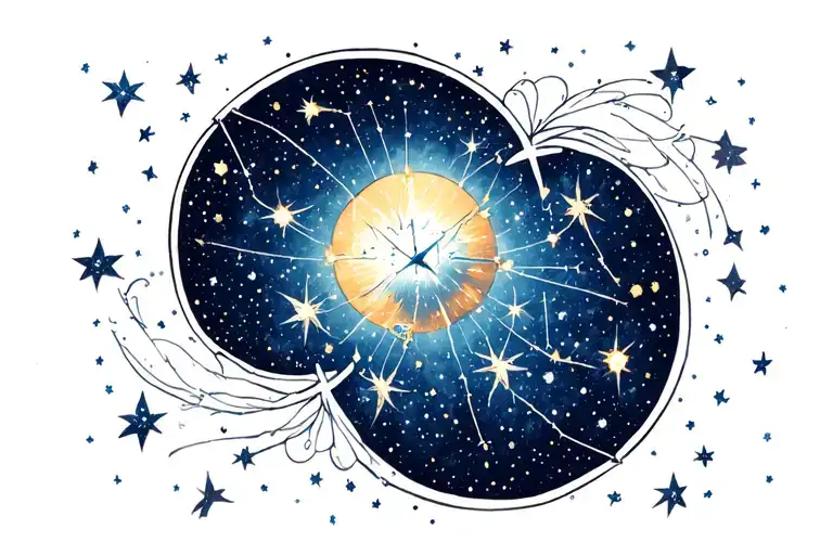 Pleiades Constellation tattoo design idea