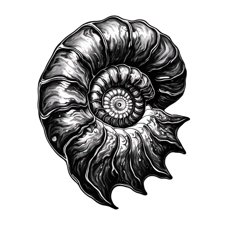 ammonite tattoo tattoo design idea