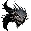 dragon book Evil Eye tattoo design idea