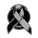 Recovery Ribbon tattoo design idea