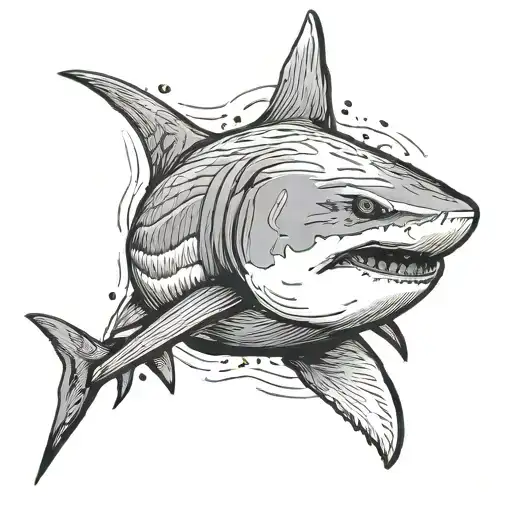 Bull Shark tattoo design idea