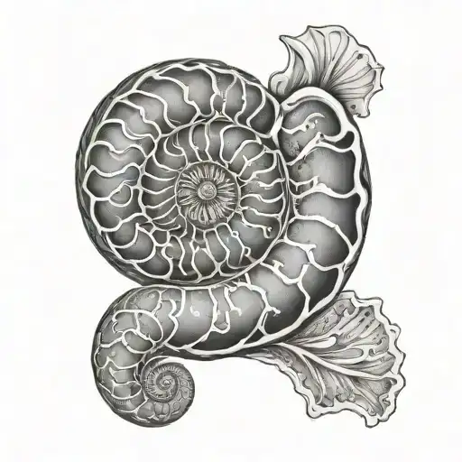 ammonite tattoo tattoo design idea