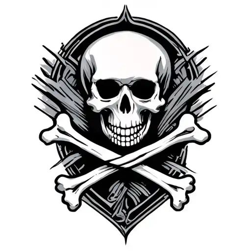 crossbones tattoo design idea