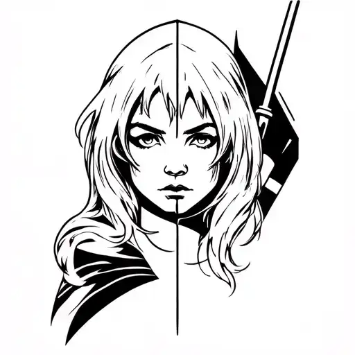 fate stay night saber tattoo design idea