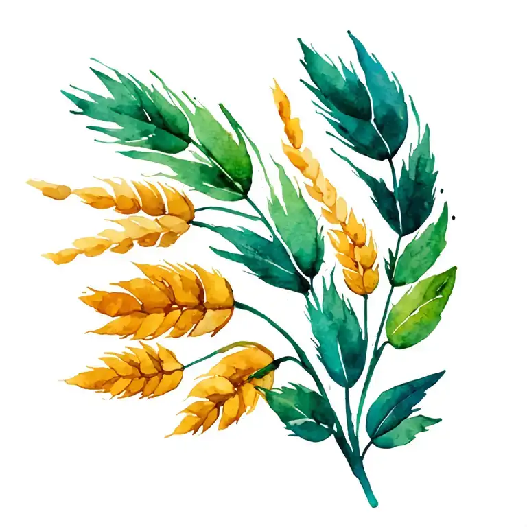 Wheat tattoo design idea