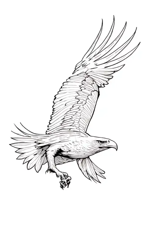 eagle soaring tattoo design idea