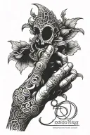 elden ring finger tattoo design idea
