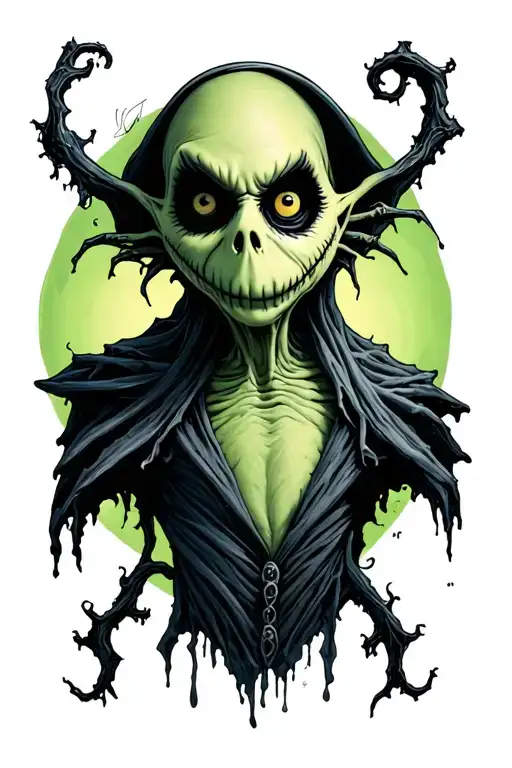 oogie boogie nightmare before Christmas tattoo design idea