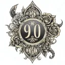 910 area code tattoo design idea