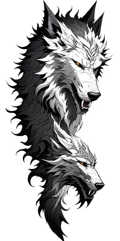 fenrir vs tyr tattoo design idea