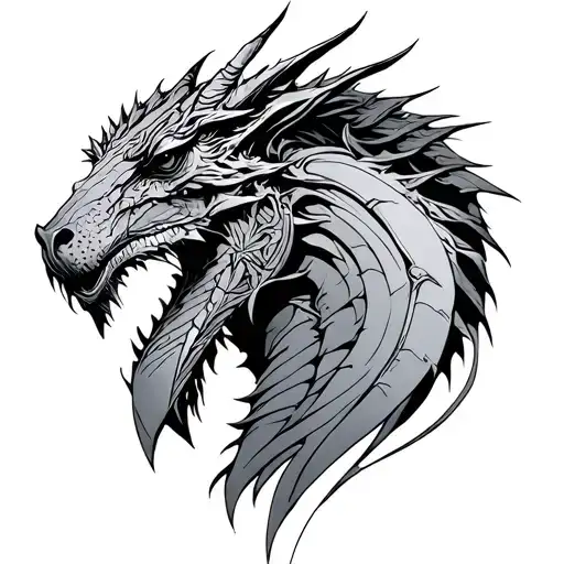dragoon of game of thrones tattoo design idea