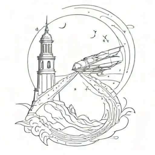 Traveller of time and space themed tattoo tattoo design idea