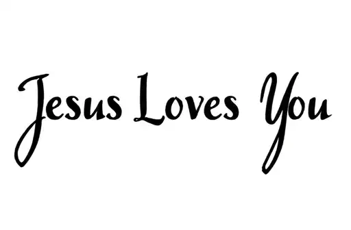 "Jesus Loves You" tattoo design idea