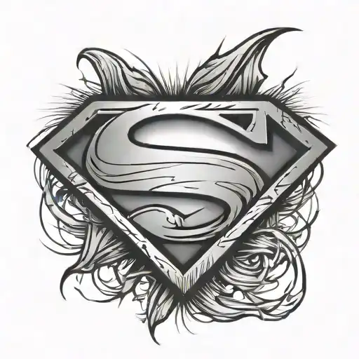 Superman logo wrapped tattoo design idea