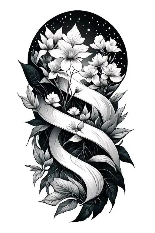 nature and growth intertwined tattoo design idea