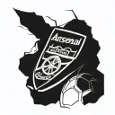 arsenal football club tattoo design idea