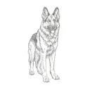 a german shepherd dog tattoo design idea