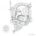 Tattoo Description for Full-Back Memorial PieceDimensions: Full back for a 5'1" femaleTheme: Star Wars-inspired memor tattoo design idea