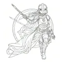 Tattoo Description for Full-Back Memorial PieceDimensions: Full back for a 5'1" femaleTheme: Star Wars-inspired memor tattoo design idea