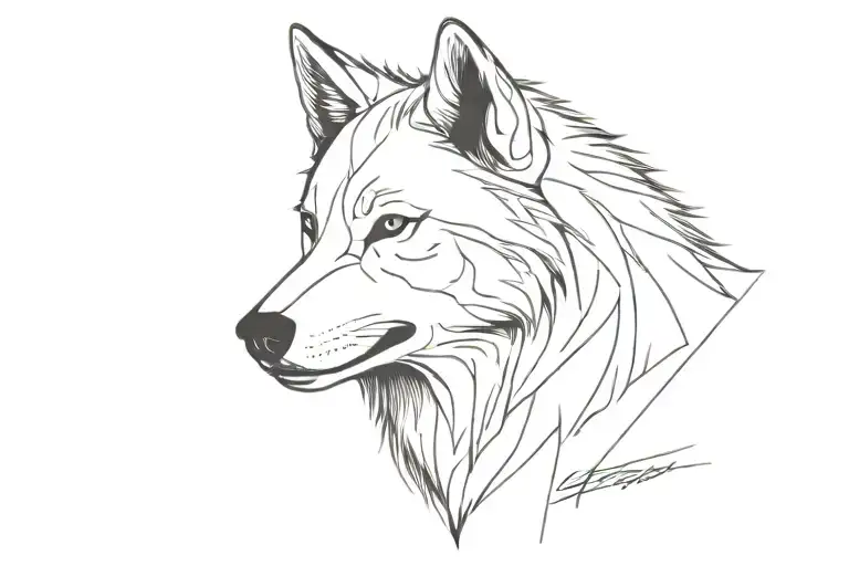 wolf tattoo design idea