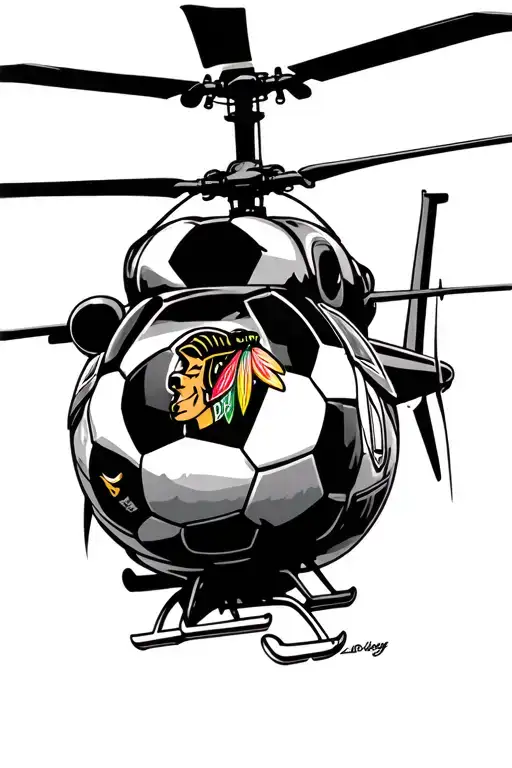San Diego, soccer, Blackhawk helicopter tattoo design idea