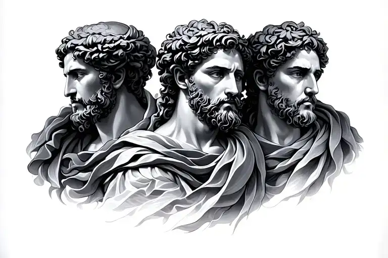 4 Stoic Virtues tattoo design idea