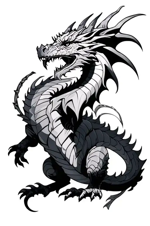 Norse Dragon tattoo design idea