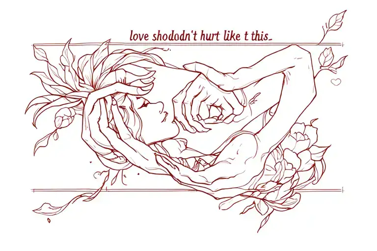 love shouldn't hurt like this tattoo design idea