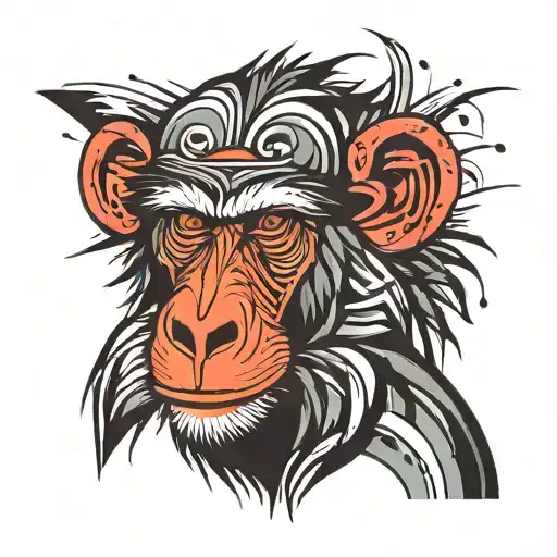a baboon tattoo artist tattoo design idea