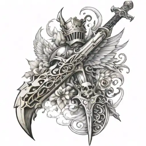 Excalibur tattoo design idea