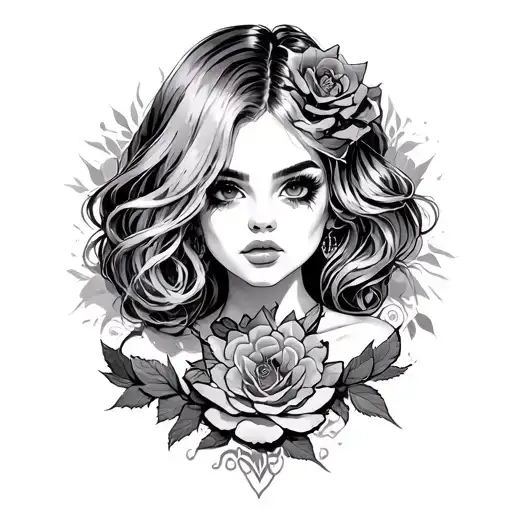 femboy surrounded tattoo design idea