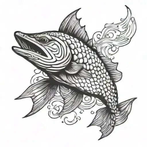 Pike tattoo design idea