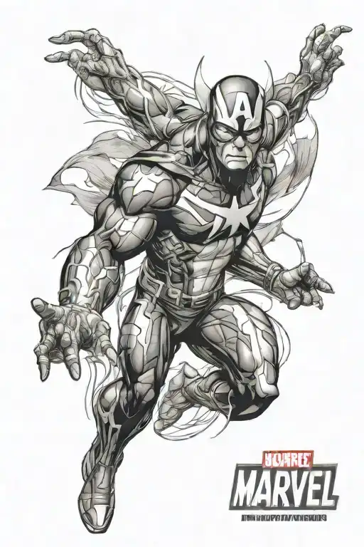 Marvel characters tattoo design idea