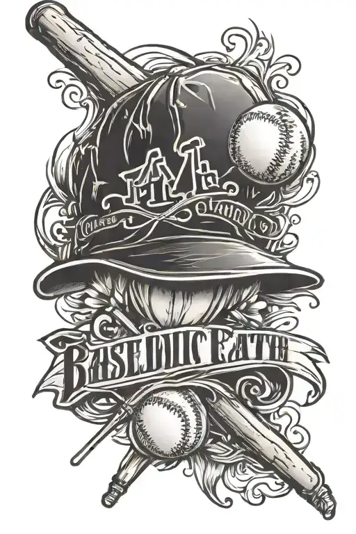 baseball catholic faith JVG philippians 4:13 tattoo design idea