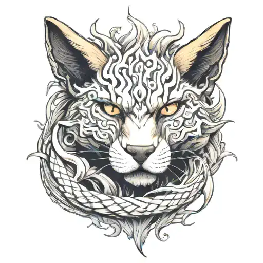 Kurama Naruto nine tails fox tattoo design idea
