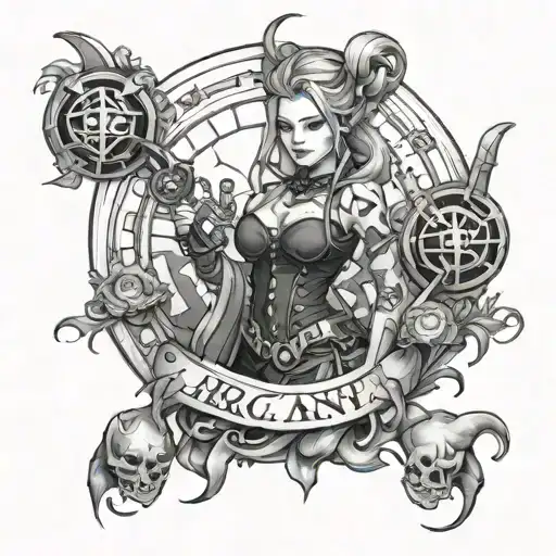Arcane Vi, Jinx and Powder tattoo design idea