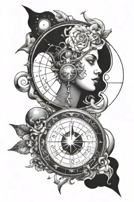 astrology tattoo design idea