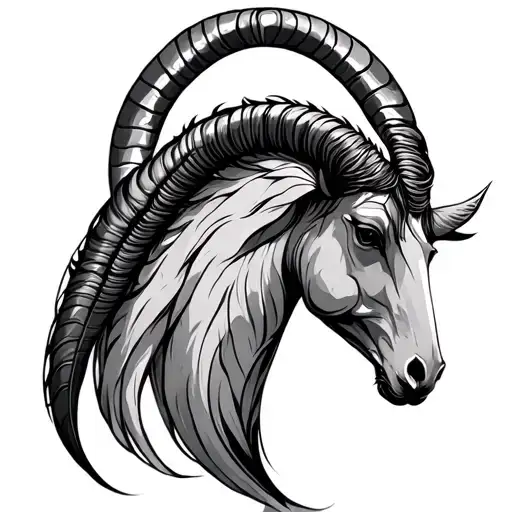 capricorn zodiac symbol tattoo design idea