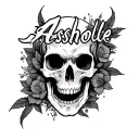 Asshole tattoo design idea