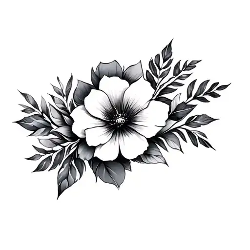 Coverup Floral tattoo design idea