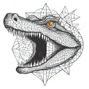 oeil crocodile tattoo design idea