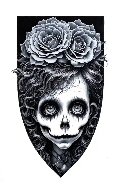 Tim Burton sleeve tattoo design idea