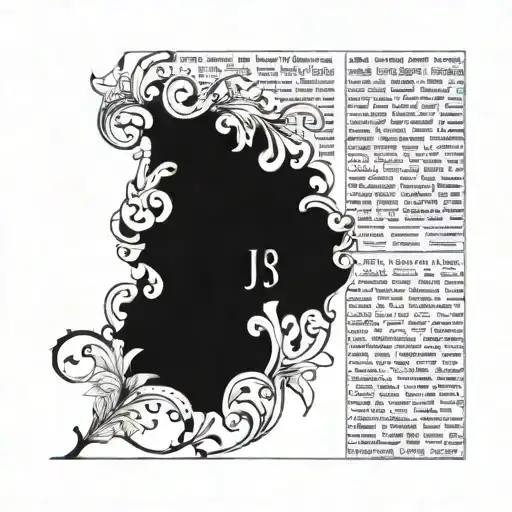 job 38 Bible verse tattoo design idea