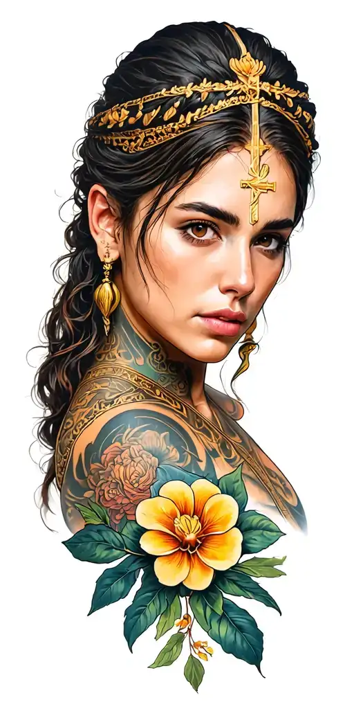 Mimosas / Courrage / Martial Art / Cross Christ / Lenzo / Louna / tattoo design idea