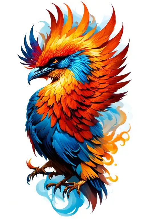 phoenix smokey tattoo design idea