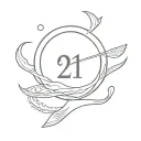 number 212 with rowing blade underneath tattoo design idea