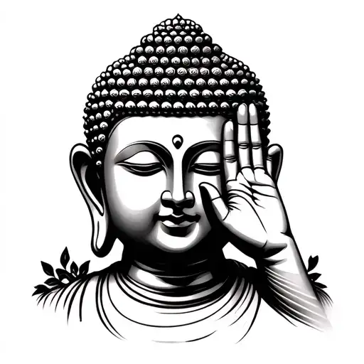buddha hand tattoo design idea
