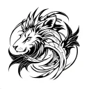 leo pisces taurus tattoo design idea