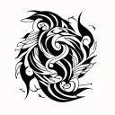 leo pisces taurus tattoo design idea